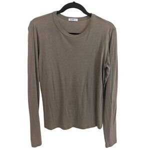 Buck Mason Cloud Jersey Long Sleeve Slim Crew Size M Olive Green